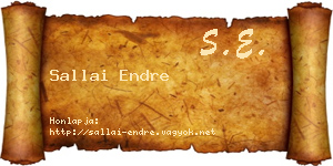 Sallai Endre névjegykártya